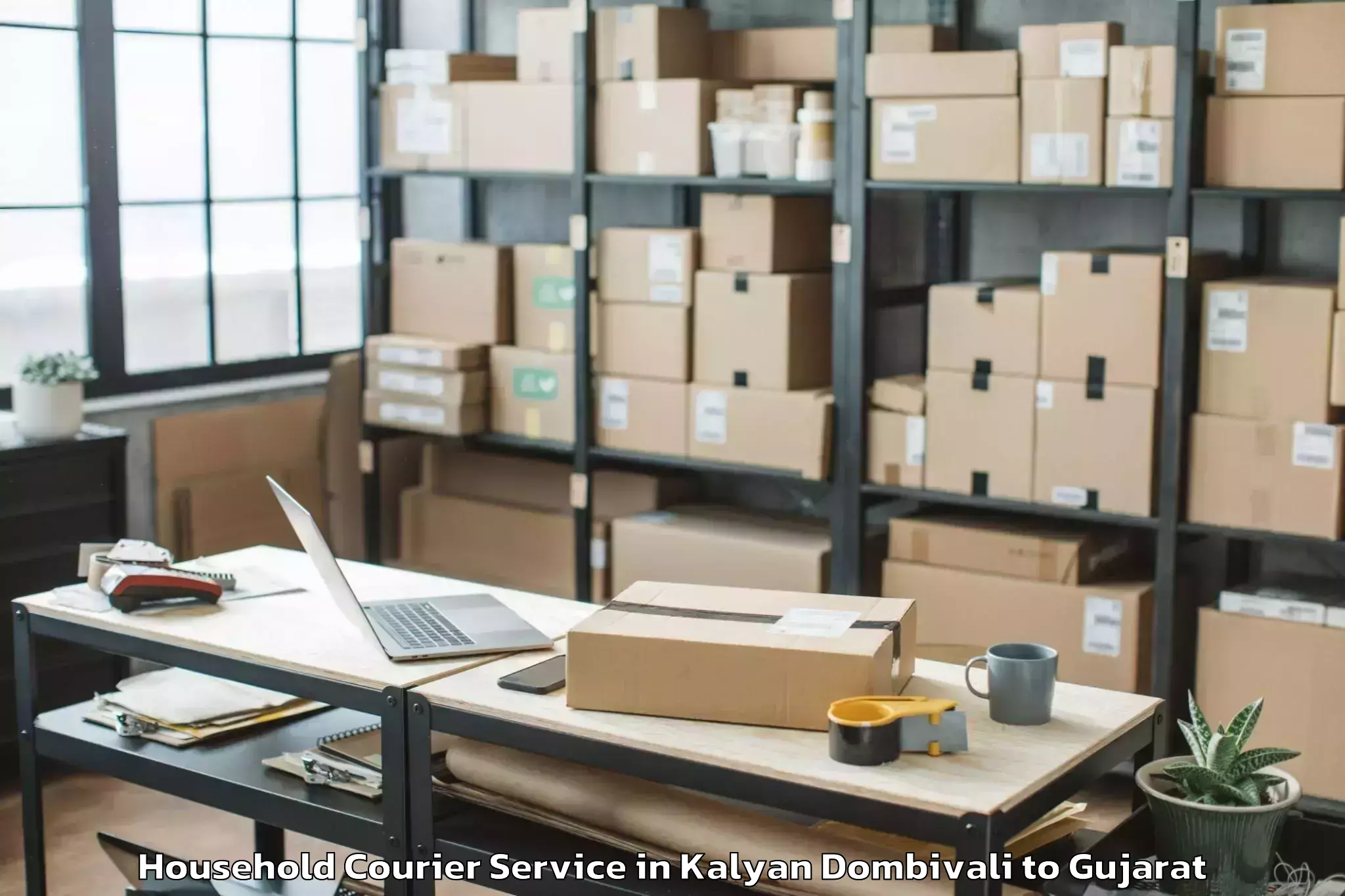 Reliable Kalyan Dombivali to Khambhaliya Household Courier